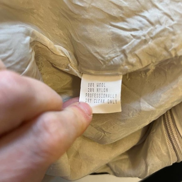 Citi by Yansi Fugel Khaki wool blend Skirt 14 - Picture 8 of 9